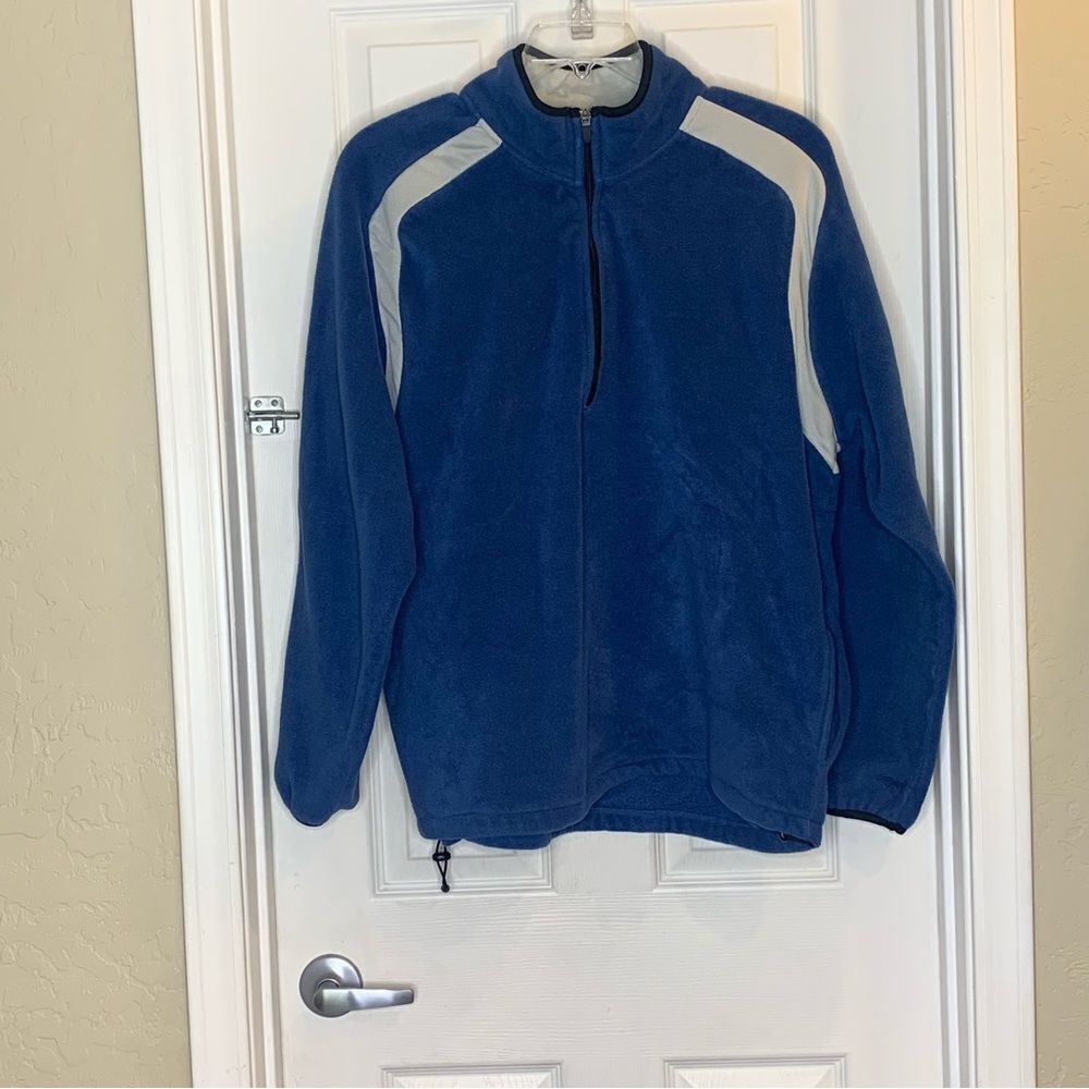 IZOD Fleece Pullover Blue Size XL - Picture 8 of 10
